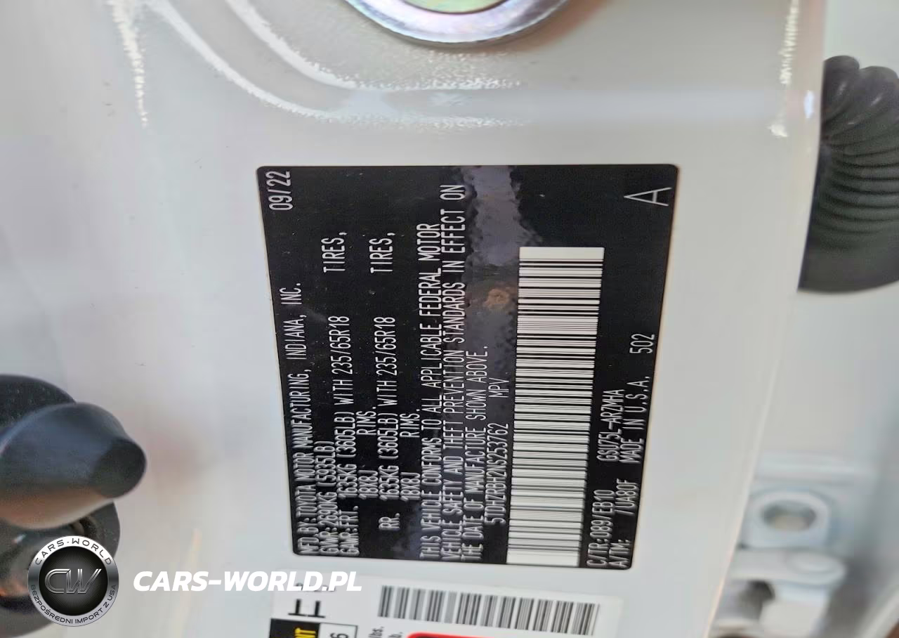2022 Toyota Highlander Xle VIN:5TDHZRBH2NS253762 - 13