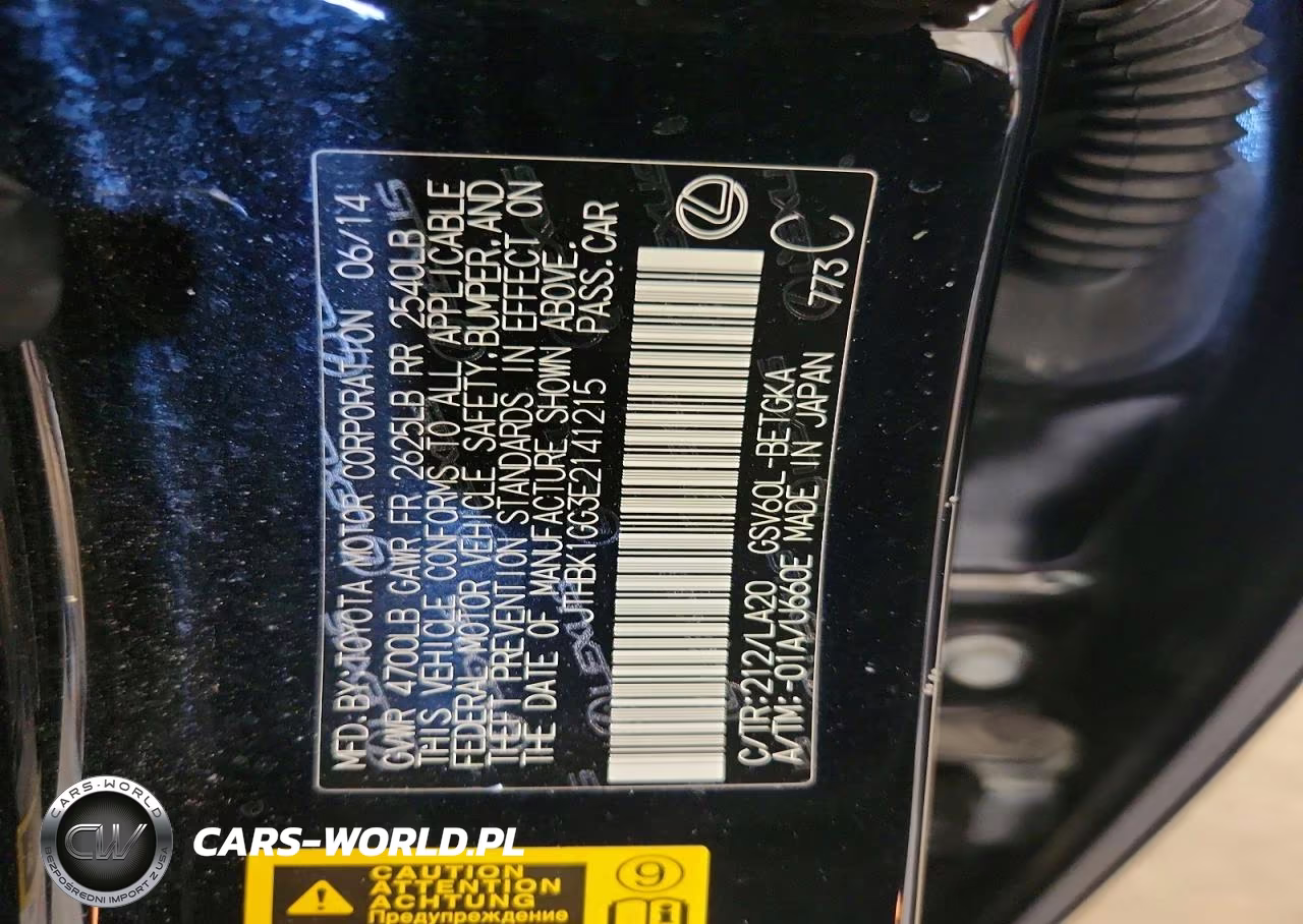 2014 Lexus Es 350 VIN:JTHBK1GG3E2141215 - 12