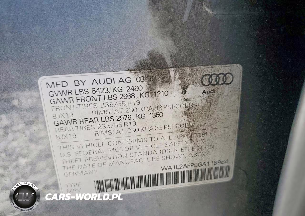 2016 Audi Q5 Premium Plus VIN:WA1L2AFP9GA118984 - 13