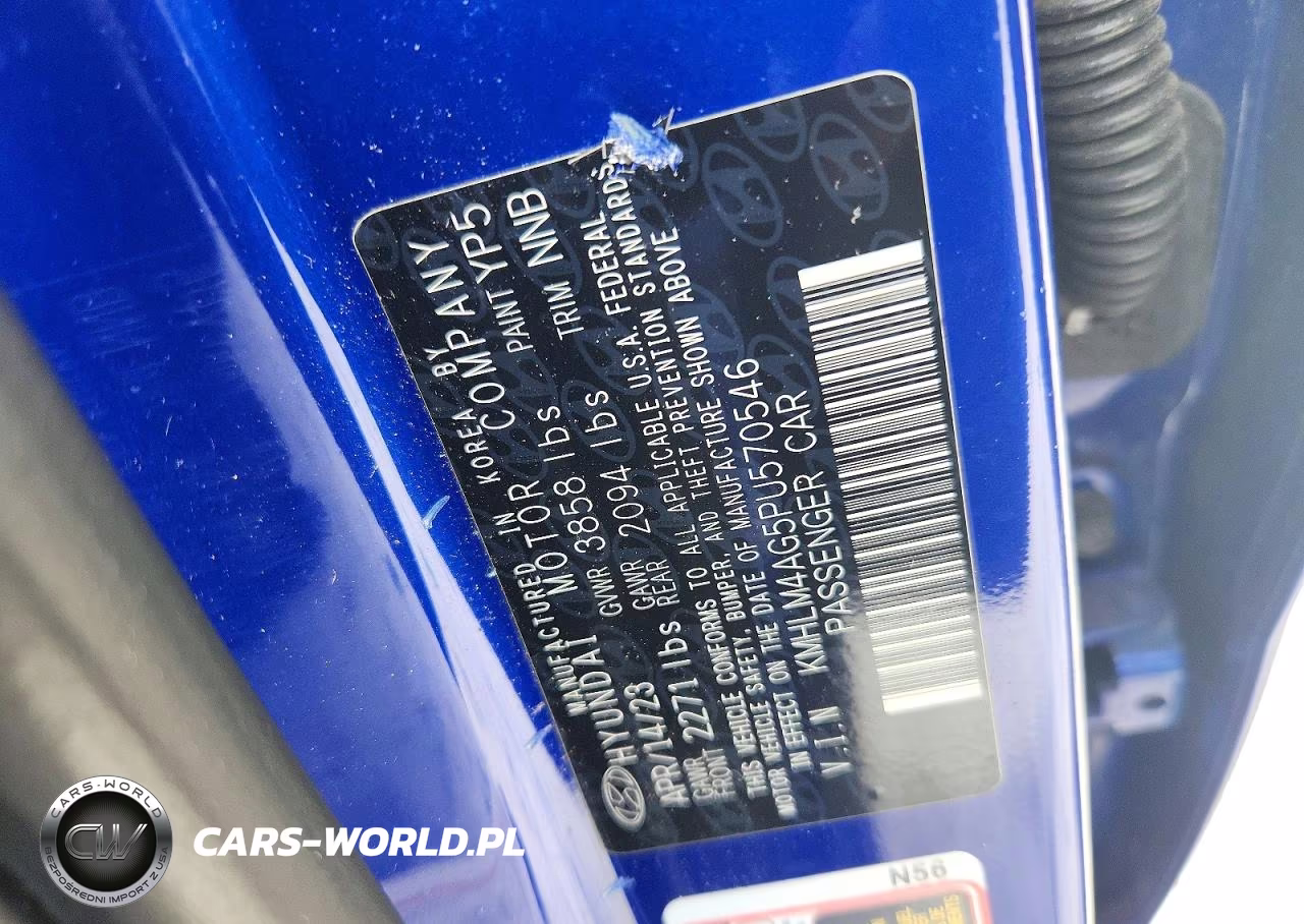 2023 Hyundai Elantra Sel VIN:KMHLM4AG5PU570546 - 12