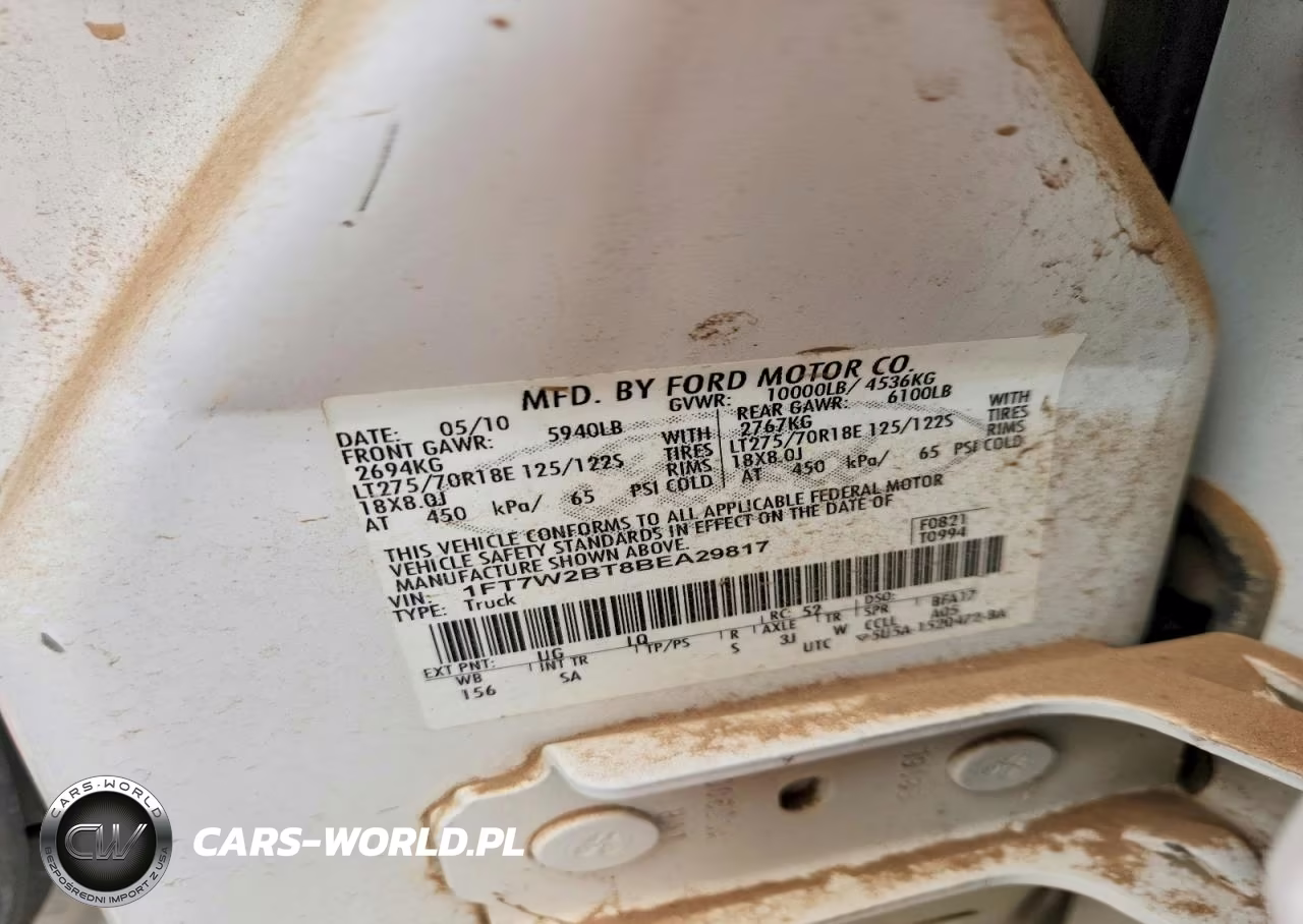 2011 Ford F250 Super Duty VIN:1FT7W2BT8BEA29817 - 12