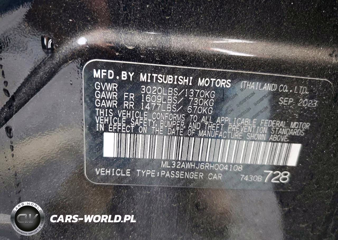 2024 Mitsubishi Mirage Se VIN:ML32AWHJ6RH004108 - 12