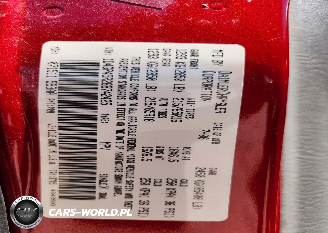 2006 Dodge Caravan Sxt VIN:1D4GP45R26B742425 - 13