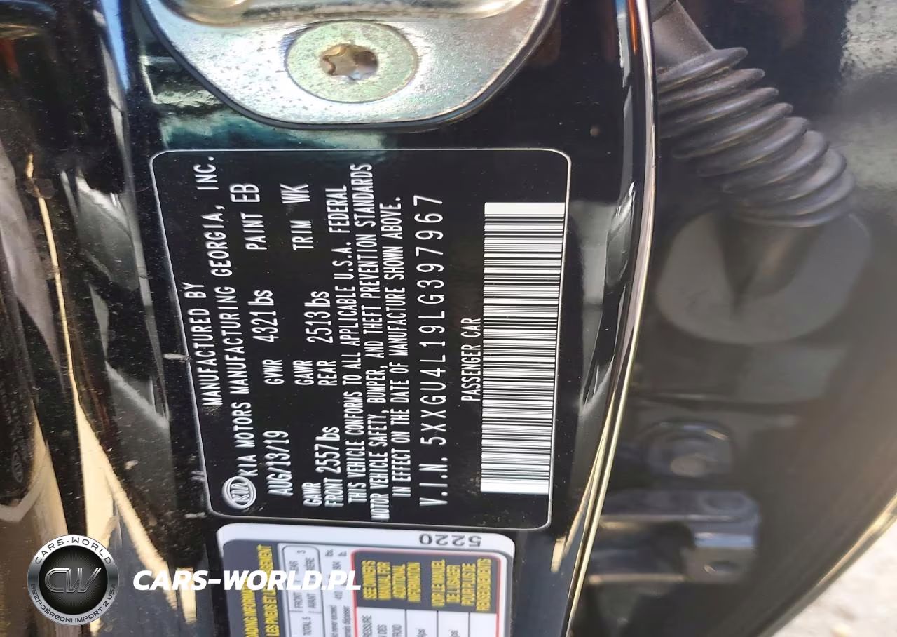 2020 Kia Optima Ex VIN:5XXGU4L19LG397967 - 12