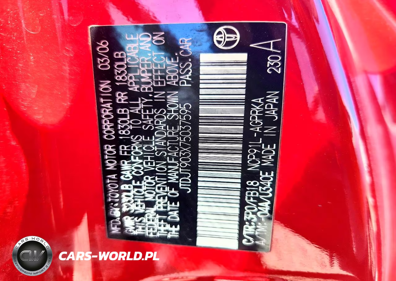 2007 Toyota Yaris Base VIN:JTDJT903X75037595 - 12