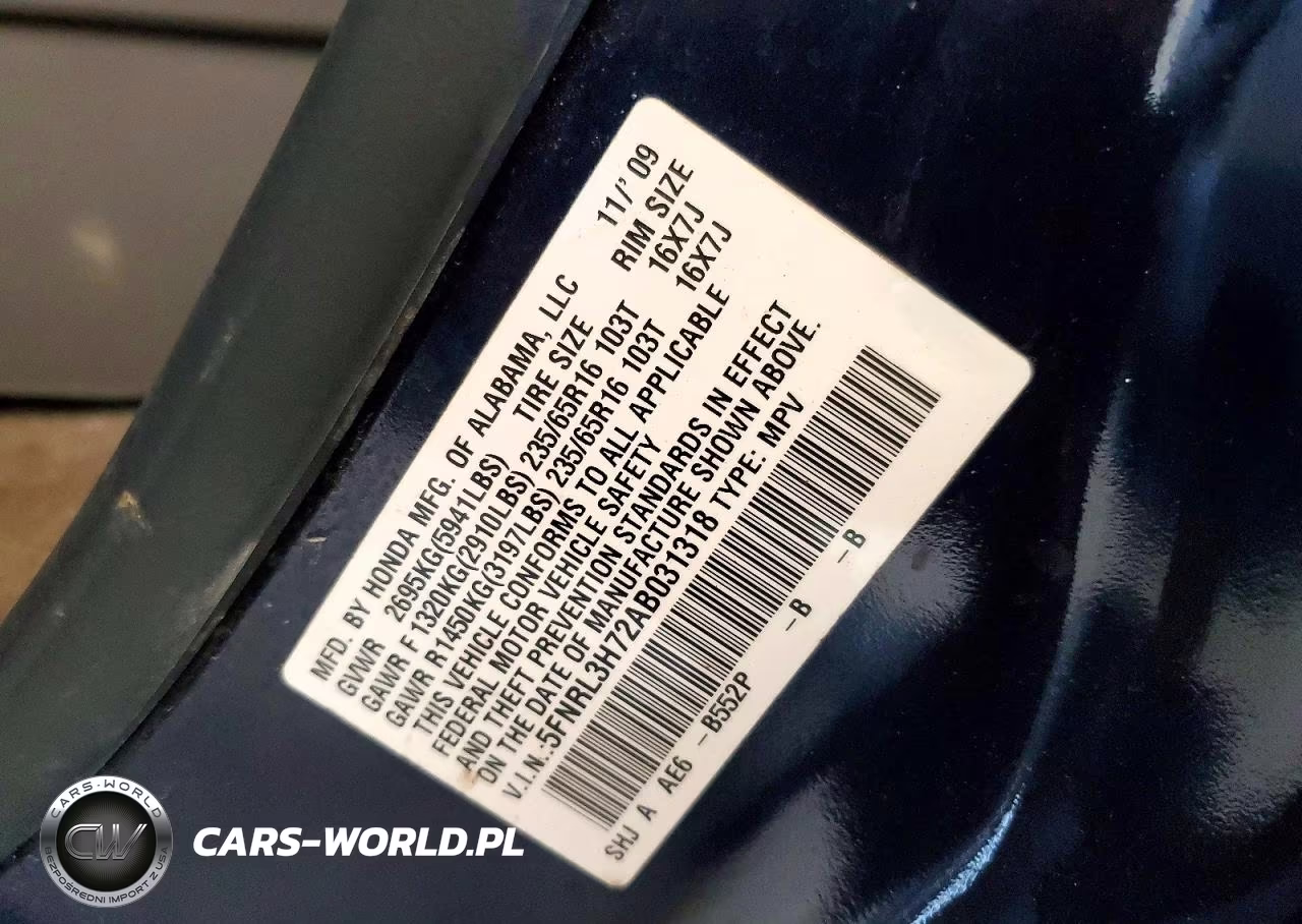2010 Honda Odyssey Exl VIN:5FNRL3H72AB031318 - 13
