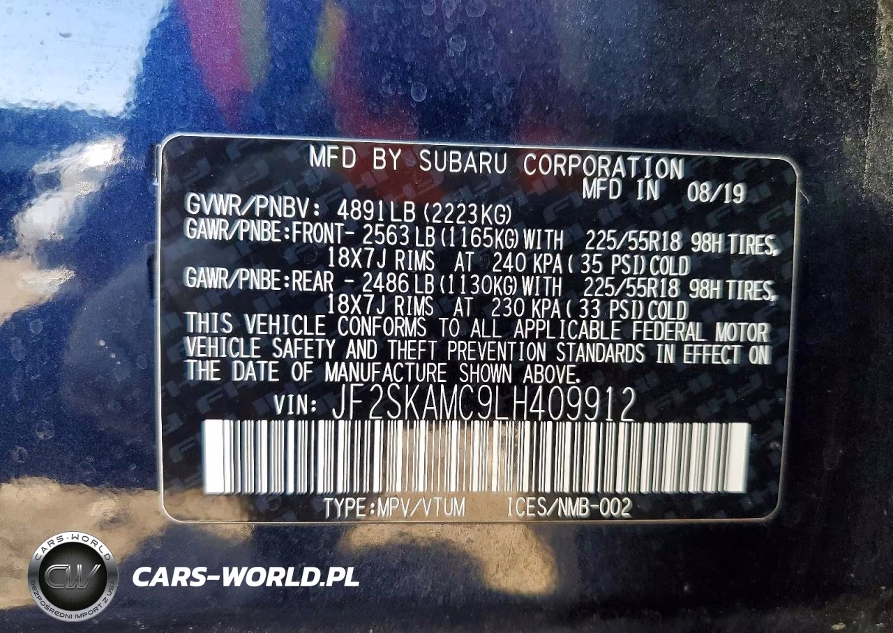 2020 Subaru Forester Sport VIN:JF2SKAMC9LH409912 - 14