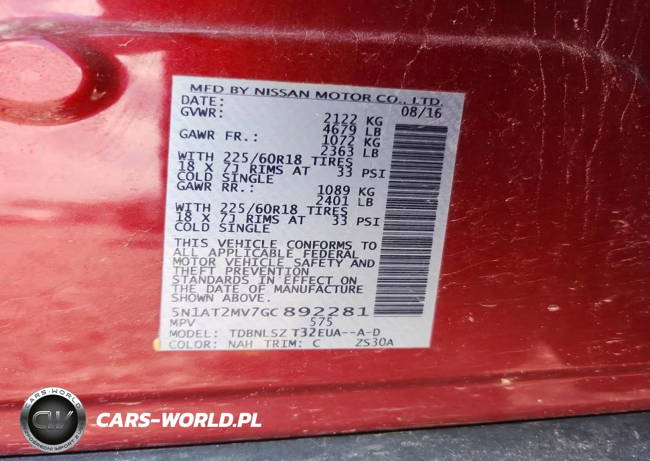 2016 Nissan Rogue Sl VIN:5N1AT2MV7GC892281 - 13