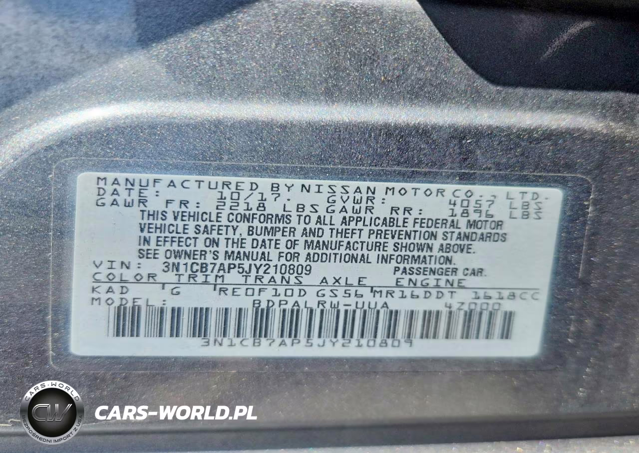 2018 Nissan Sentra Sr Turbo VIN:3N1CB7AP5JY210809 - 13