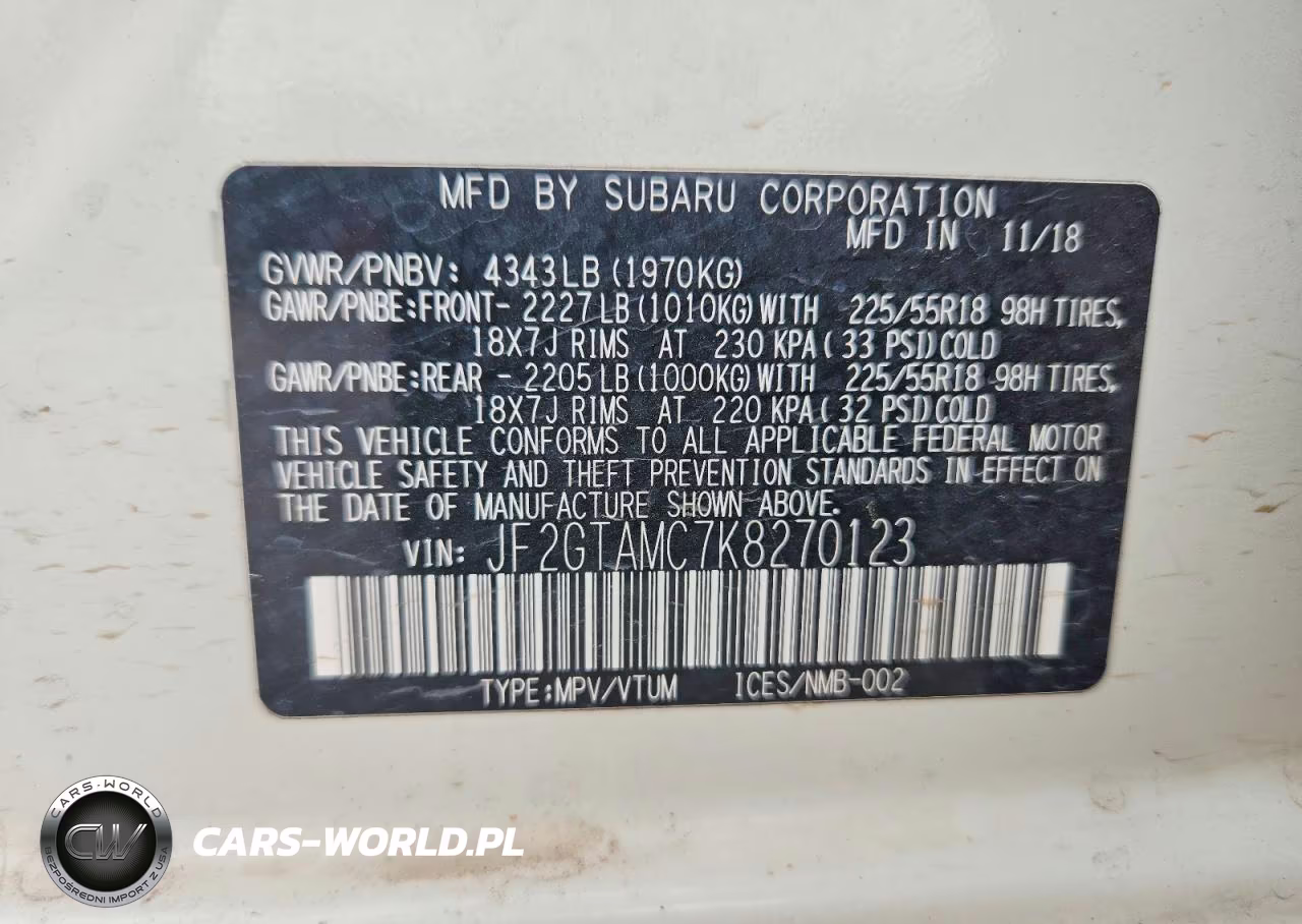 2019 Subaru Crosstrek Limited VIN:JF2GTAMC7K8270123 - 12