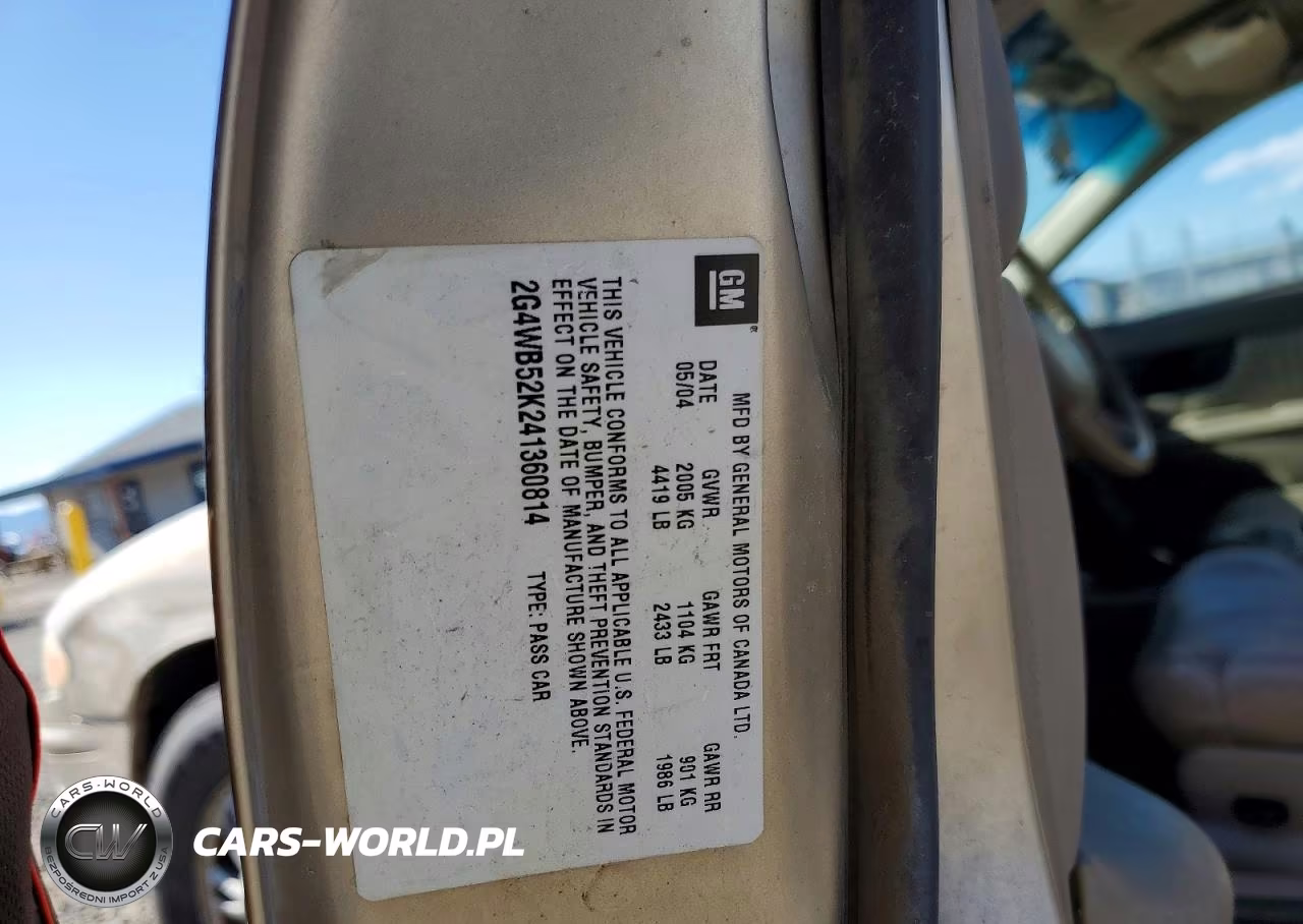2004 Buick Regal Ls VIN:2G4WB52K241360814 - 12