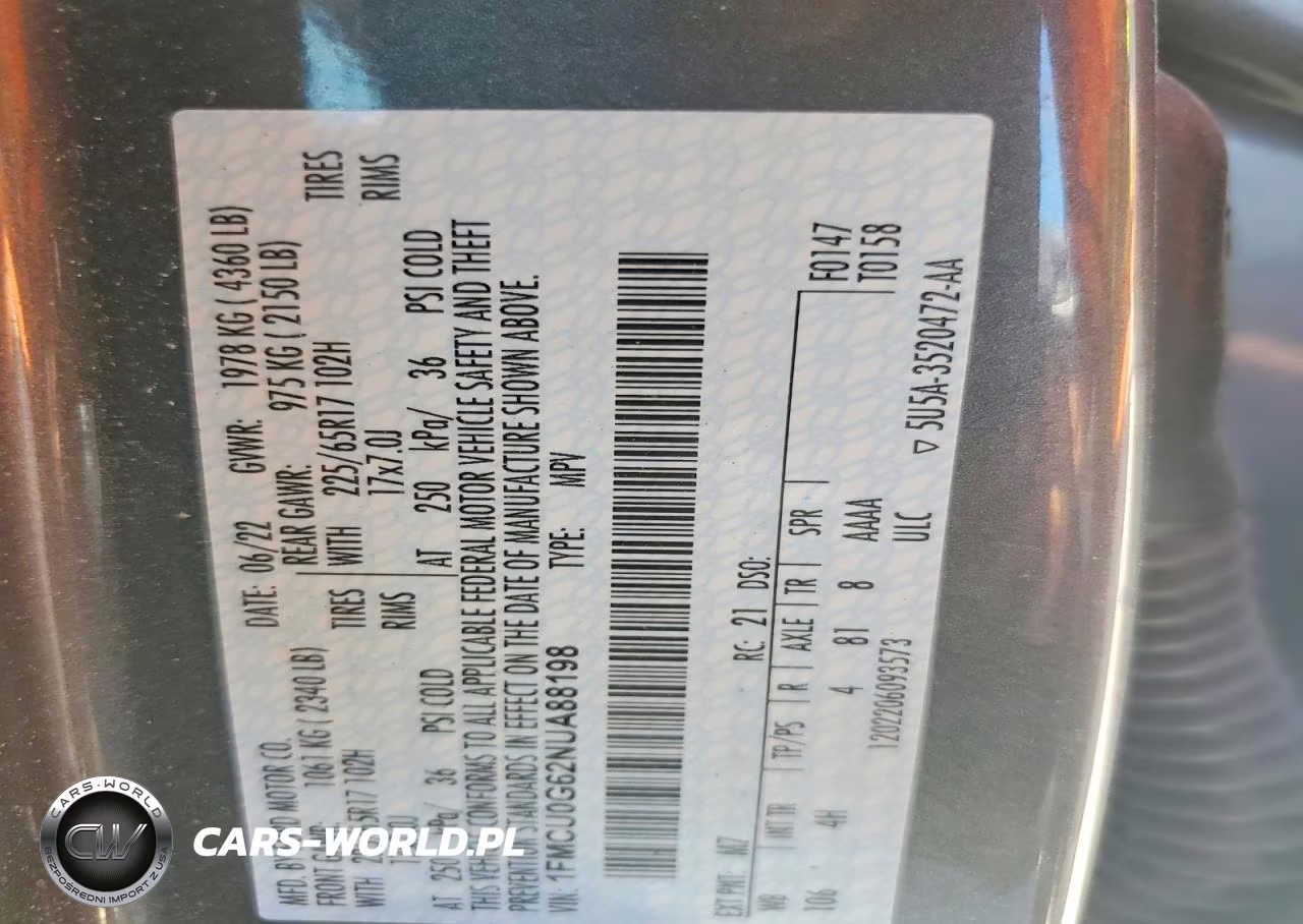 2022 Ford Escape Se VIN:1FMCU0G62NUA88198 - 13