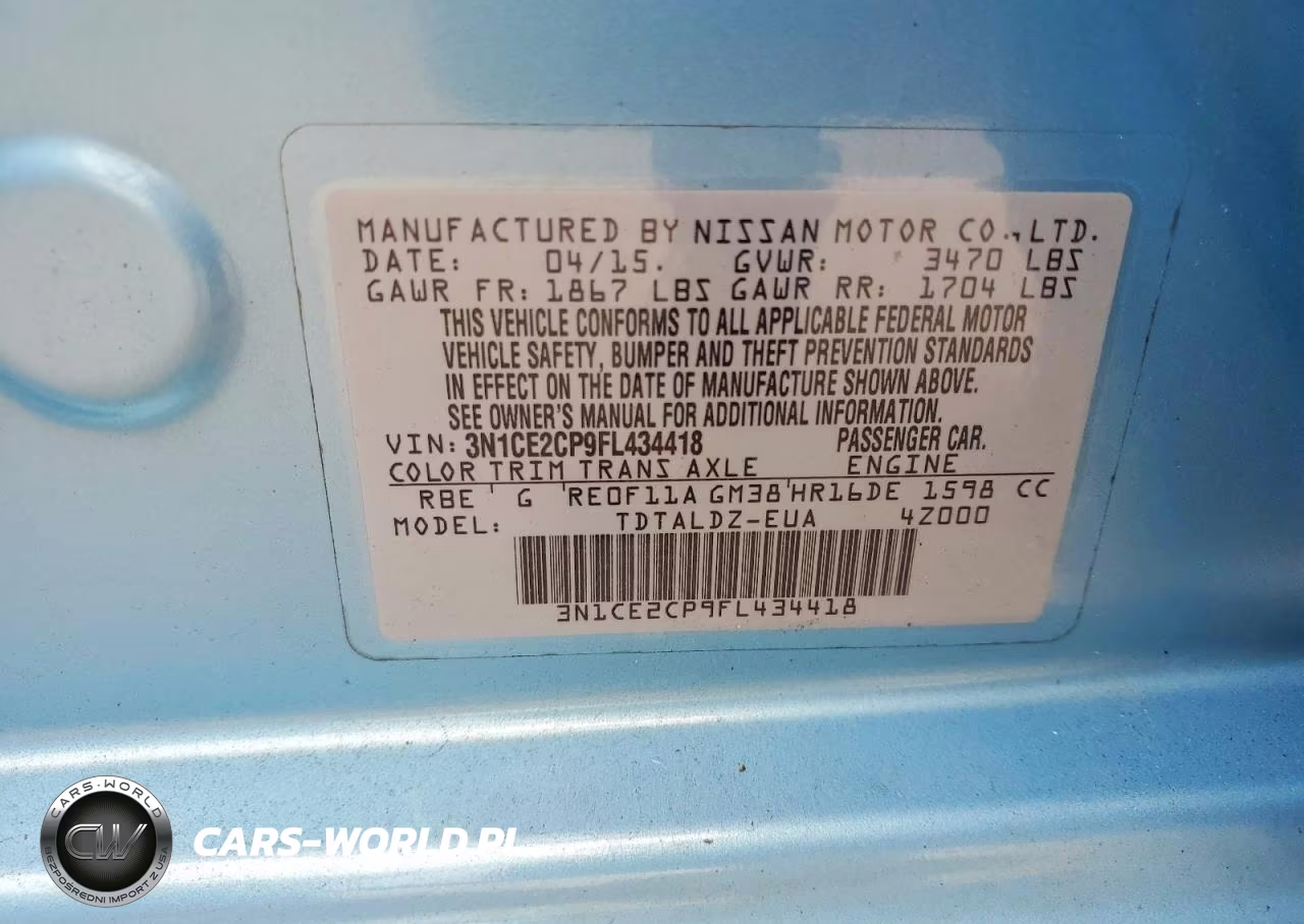 2015 Nissan Versa Note Sv VIN:3N1CE2CP9FL434418 - 12