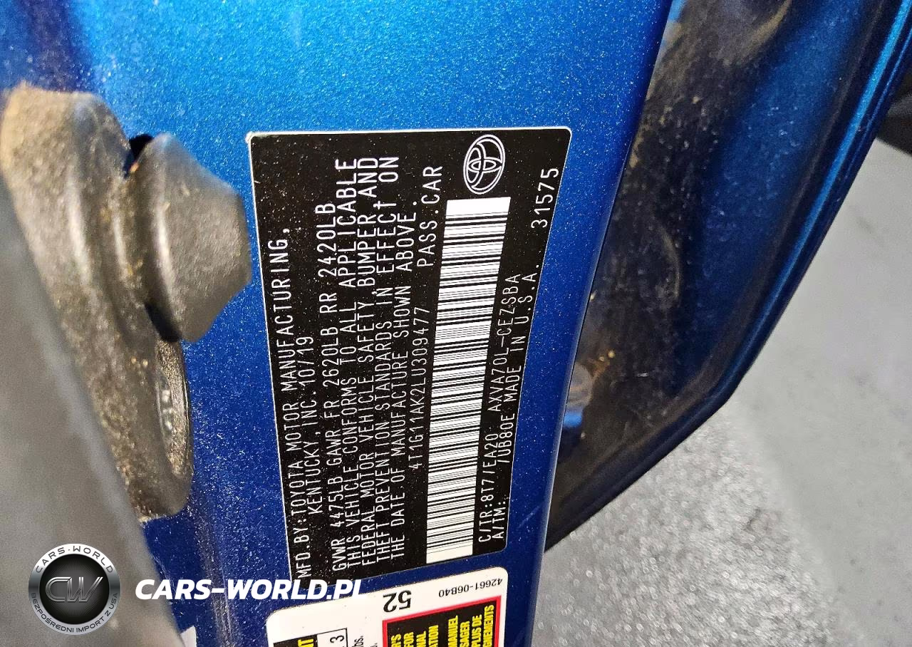 2020 Toyota Camry Se VIN:4T1G11AK2LU309477 - 12