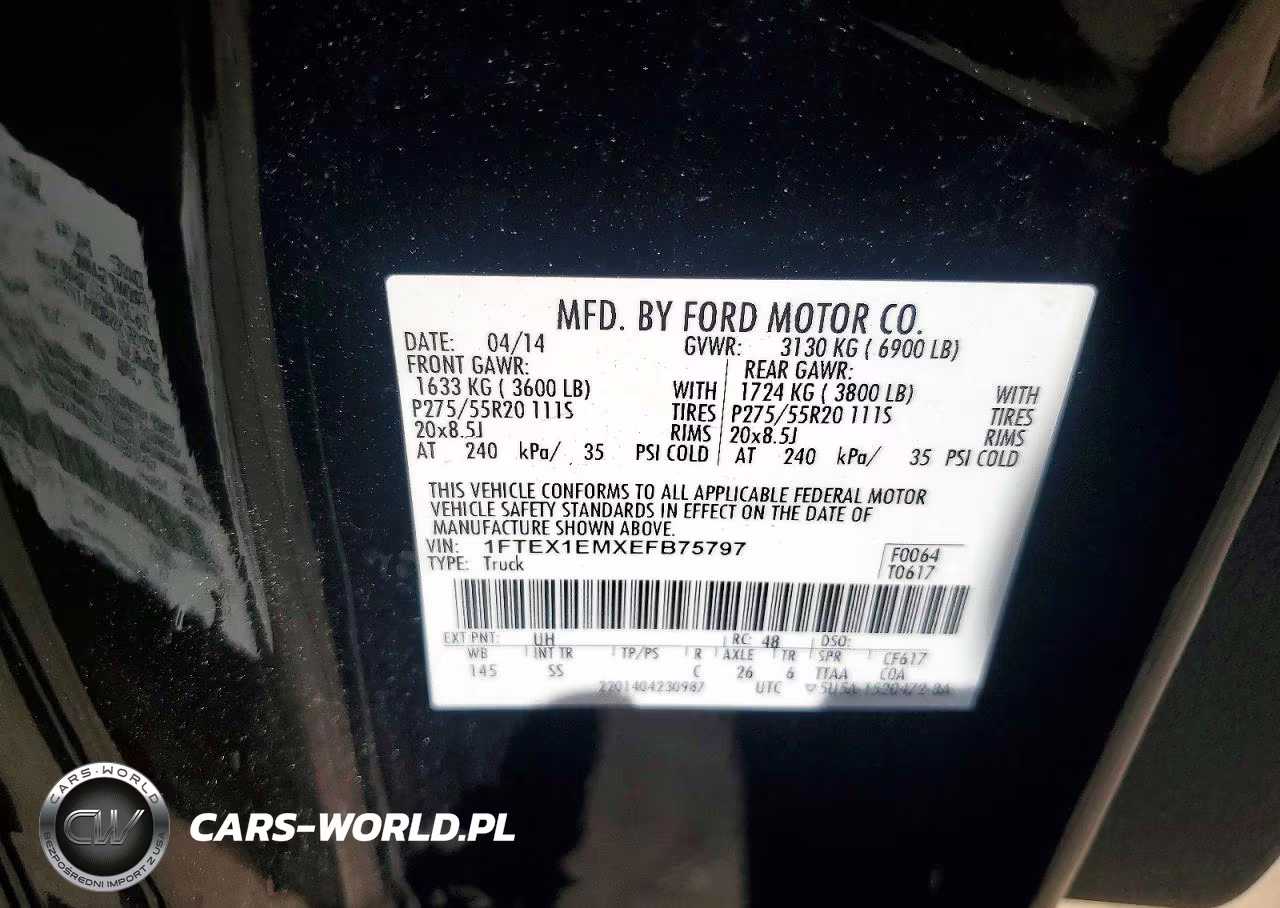 2014 Ford F150 Super Cab VIN:1FTEX1EMXEFB75797 - 12