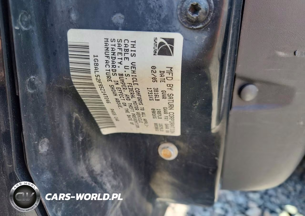 2005 Saturn Ion Level 3 VIN:1G8AL52F95Z147246 - 12