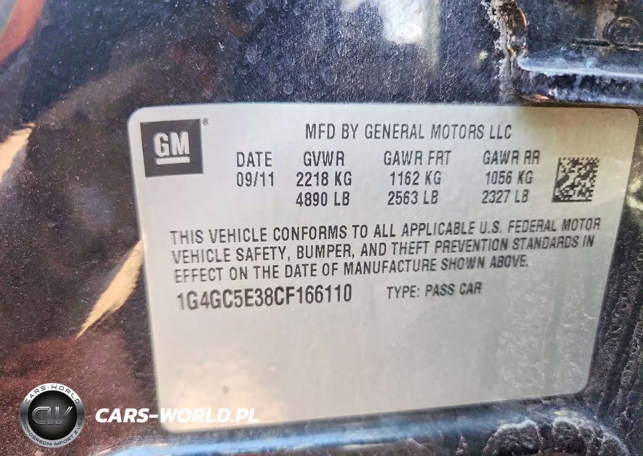 2012 Buick Lacrosse VIN:1G4GC5E38CF166110 - 13