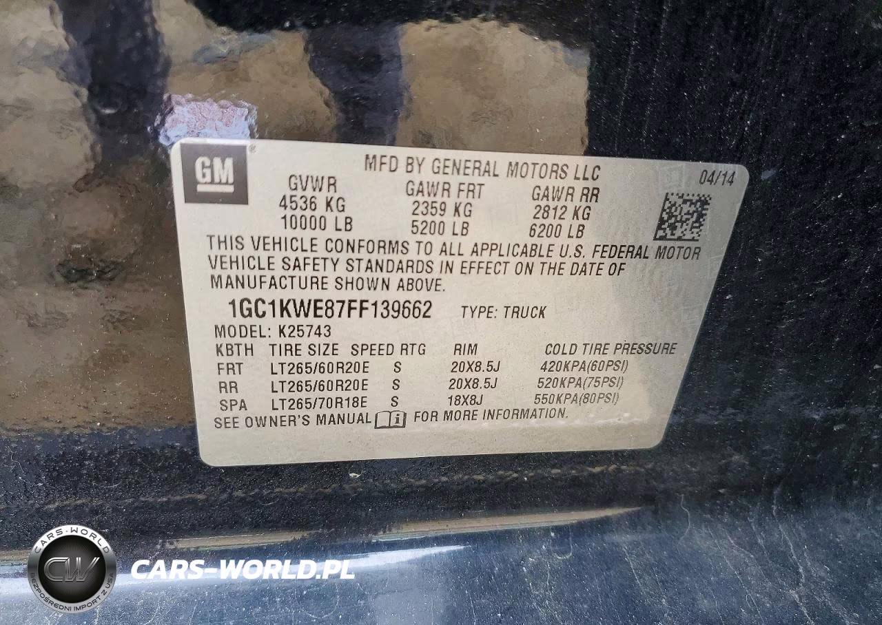 2015 Chevrolet Silverado K2500 Heavy Duty Ltz VIN:1GC1KWE87FF139662 - 12