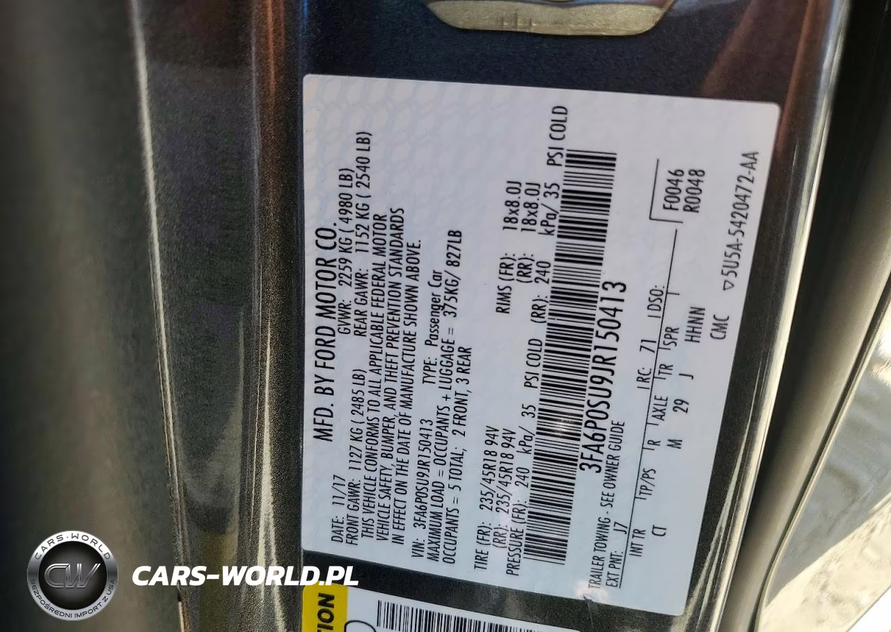 2018 Ford Fusion Energi Titanium VIN:3FA6P0SU9JR150413 - 12