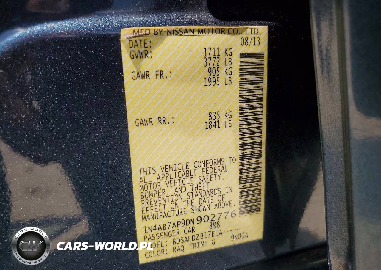 2013 Nissan Sentra S VIN:1N4AB7AP9DN902776 - 12