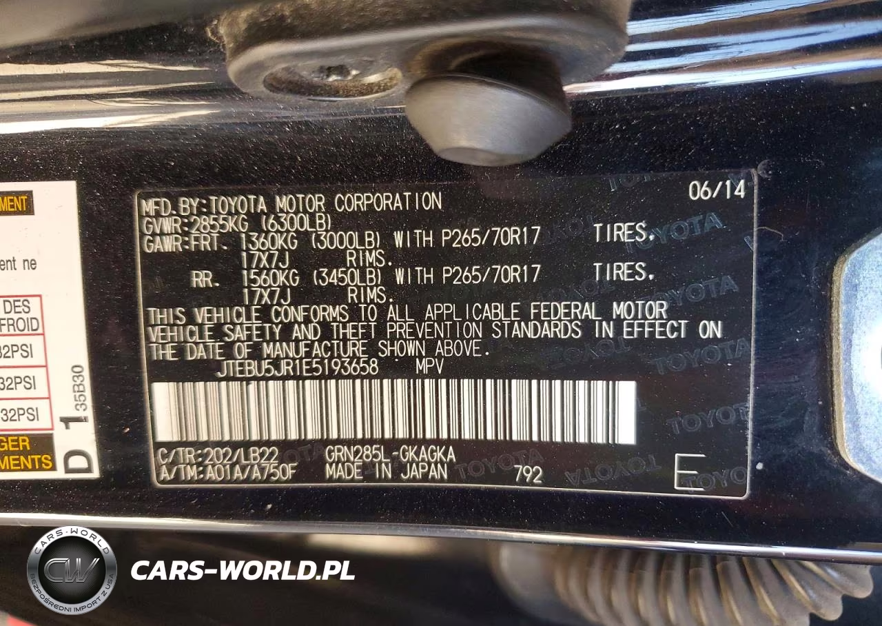 2014 Toyota 4Runner Sr5 Premium VIN:JTEBU5JR1E5193658 - 12