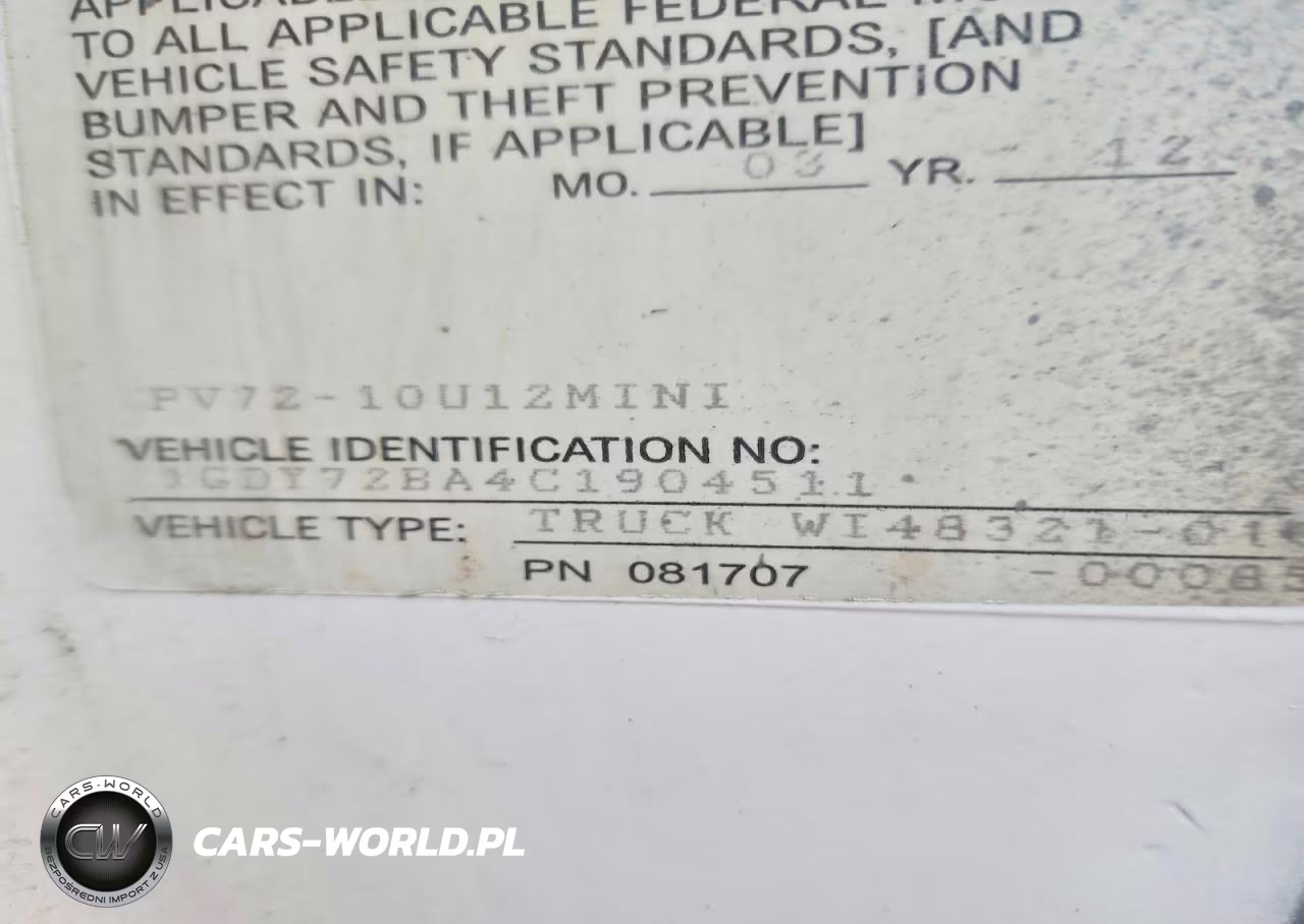 2012 GMC Savana Box Truck VIN:1GDY72BA4C1904511 - 13