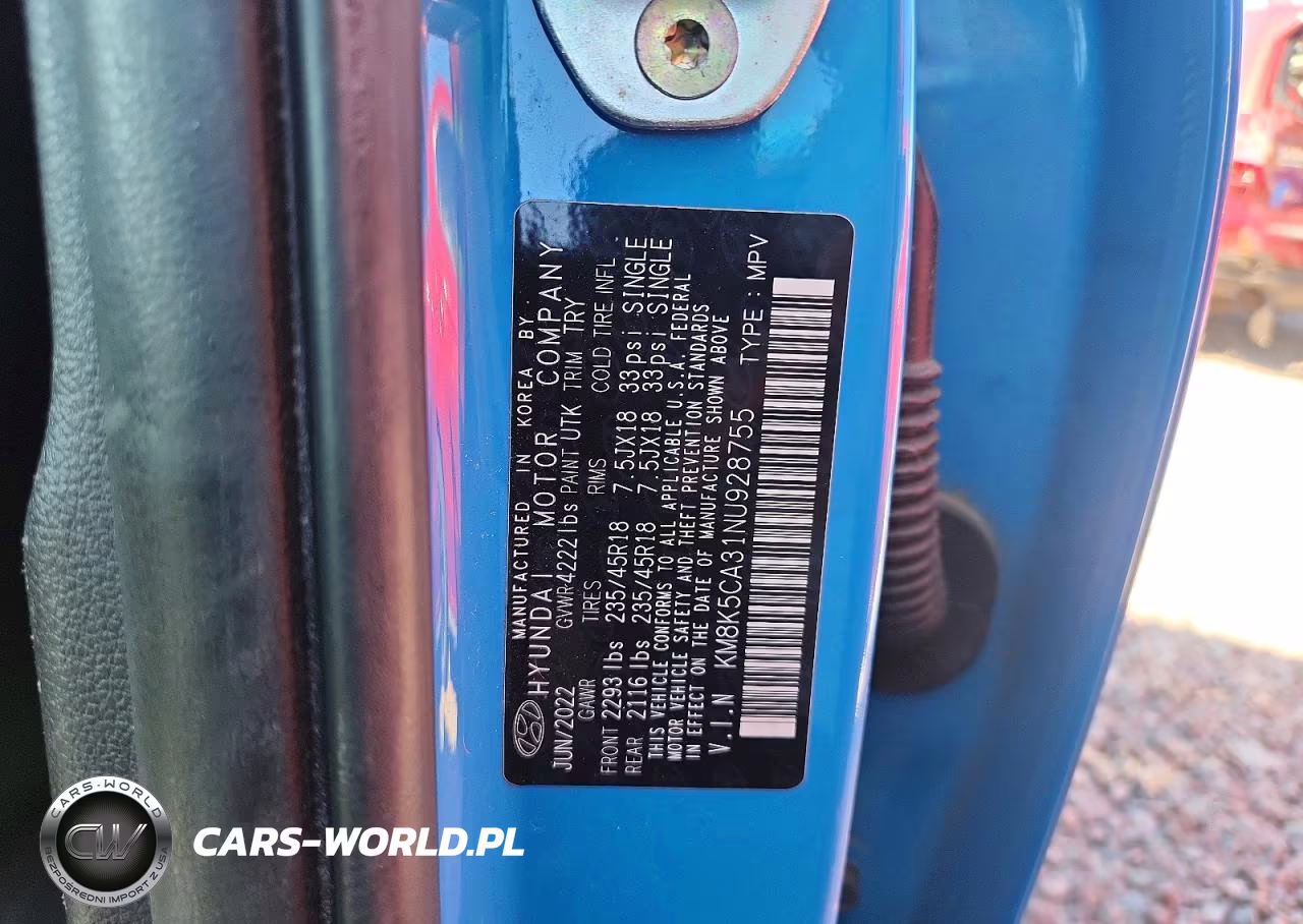 2022 Hyundai Kona Limited VIN:KM8K5CA31NU928755 - 13