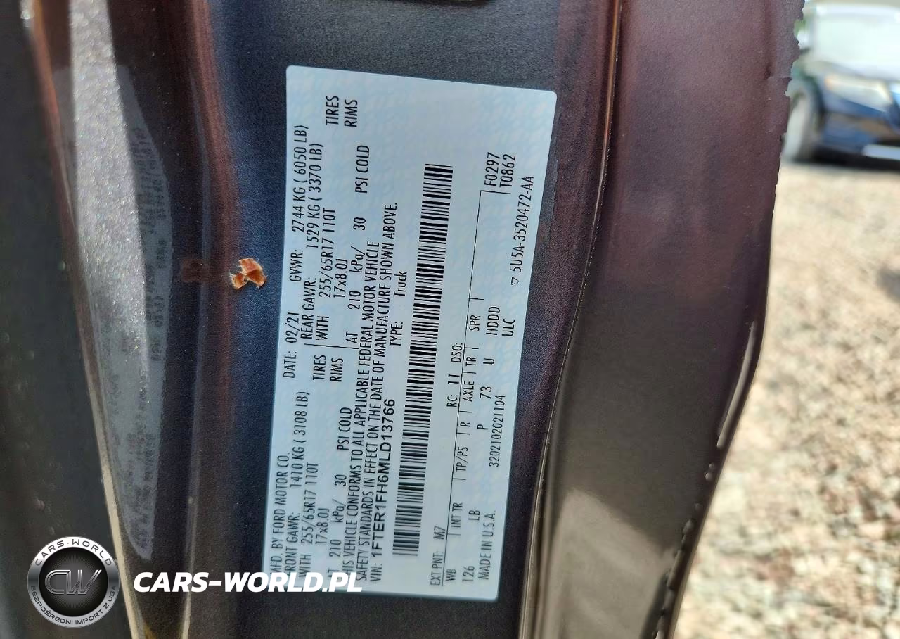2021 Ford Ranger Xl VIN:1FTER1FH6MLD13766 - 12