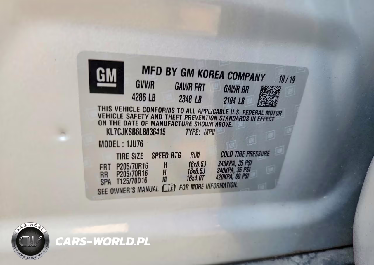 2020 Chevrolet Trax Ls VIN:KL7CJKSB6LB036415 - 12