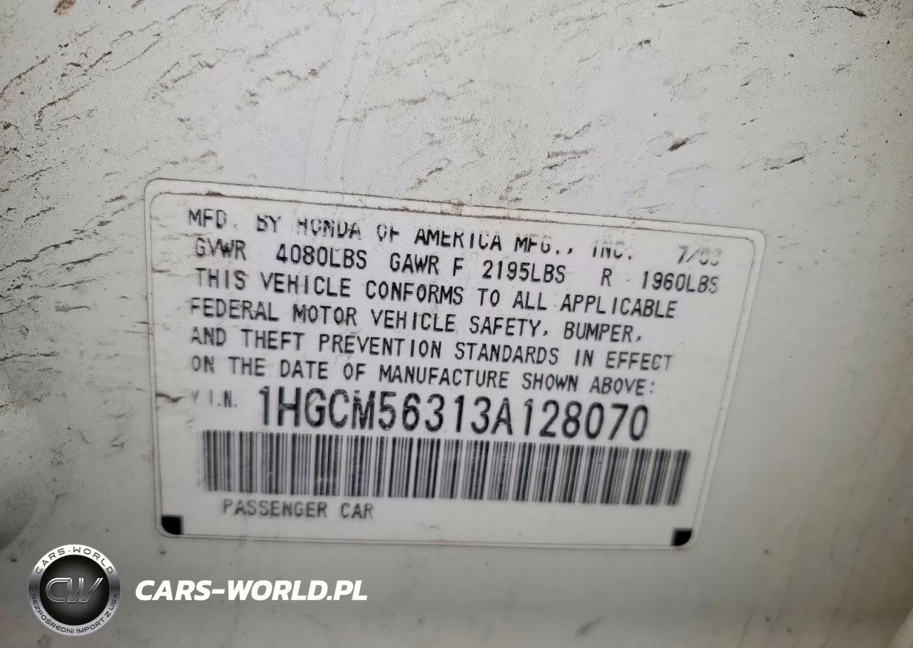 2003 Honda Accord Dx 25Th Anniversary VIN:1HGCM56313A128070 - 12