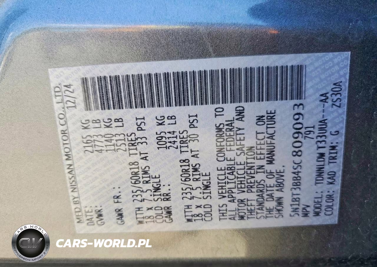 2025 Nissan Rogue Sv VIN:5N1BT3BB4SC809093 - 14