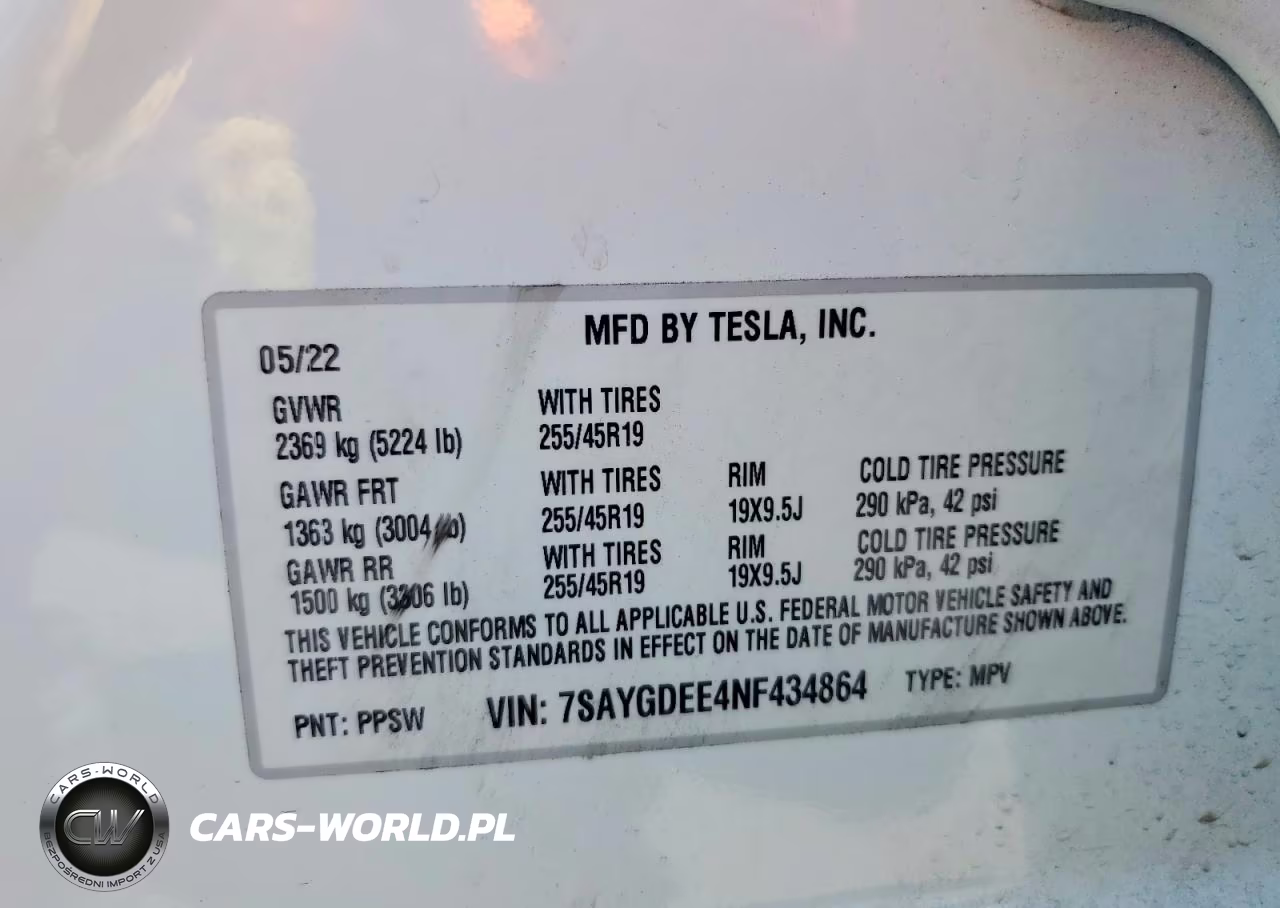 2022 Tesla Model Y VIN:7SAYGDEE4NF434864 - 12