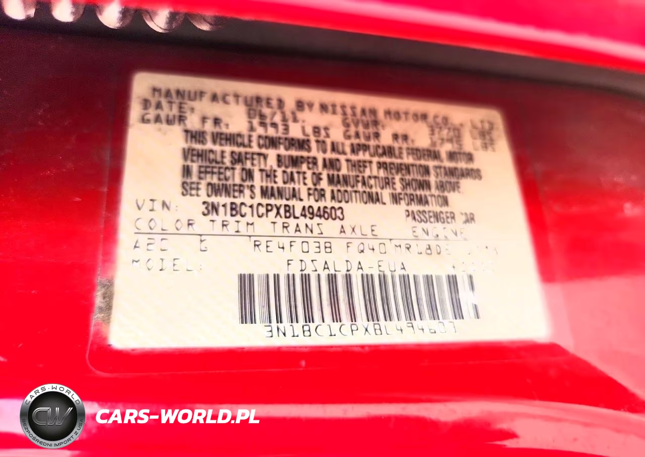 2011 Nissan Versa 1.8 S VIN:3N1BC1CPXBL494603 - 12