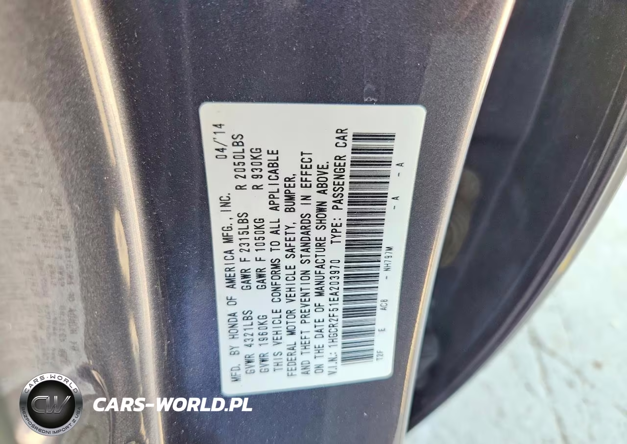 2014 Honda Accord Sport VIN:1HGCR2F51EA203970 - 13