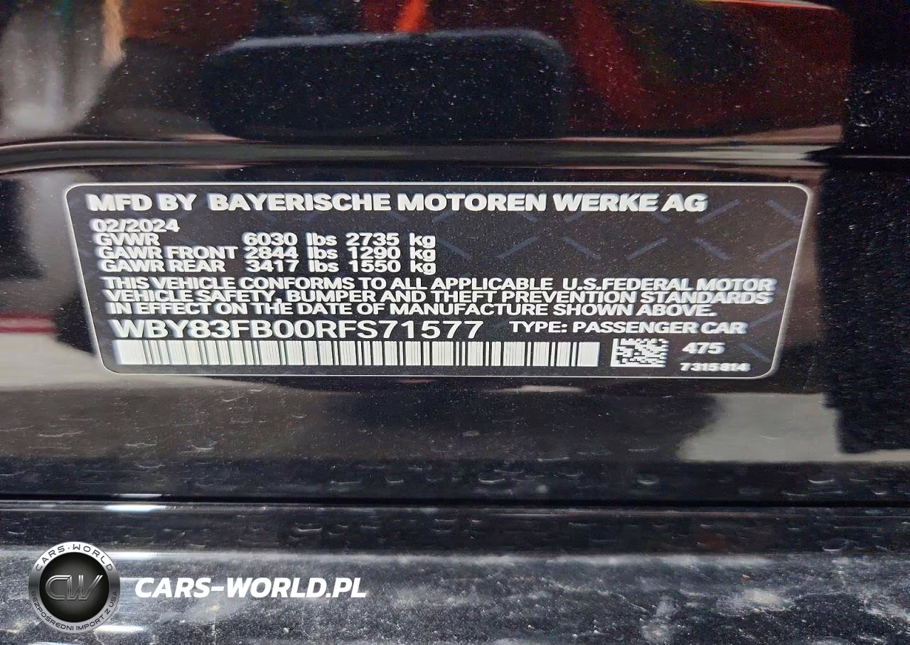 2024 BMW I4 xDrive 40 VIN:WBY83FB00RFS71577 - 13