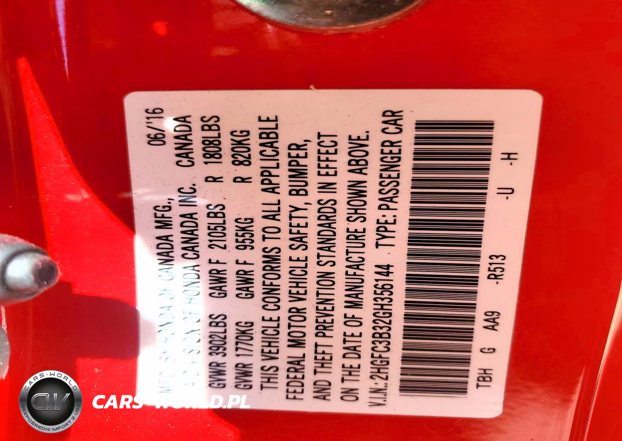 2016 Honda Civic Ex-T VIN:2HGFC3B32GH356144 - 12