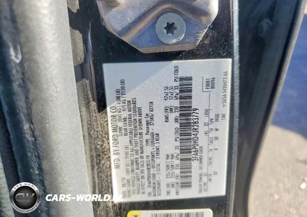 2018 Ford Fusion Se VIN:3FA6P0HD4JR283779 - 12
