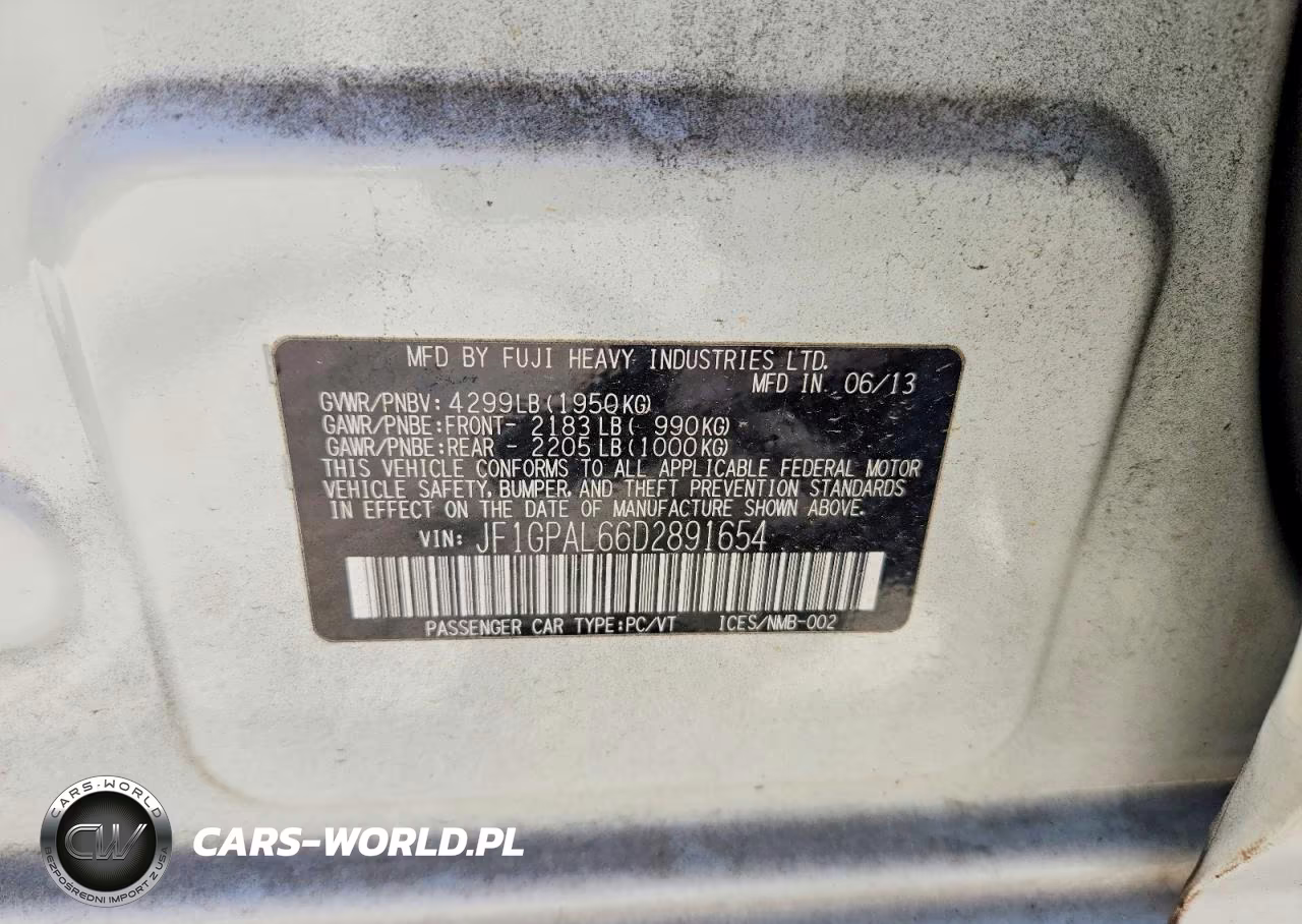 2013 Subaru Impreza Sport Premium VIN:JF1GPAL66D2891654 - 12