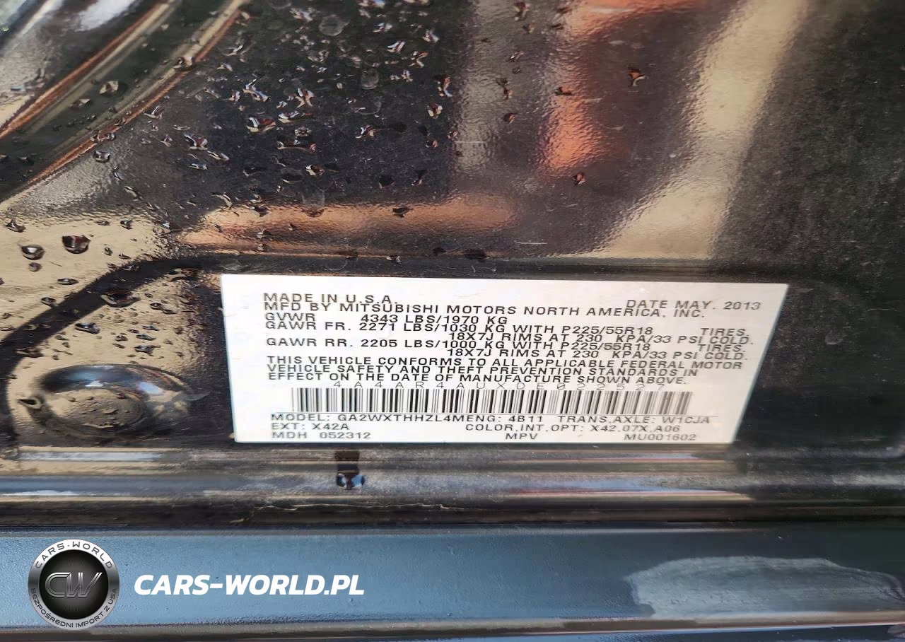 2013 Mitsubishi Outlander Sport Se VIN:4A4AR4AUXDE022527 - 12