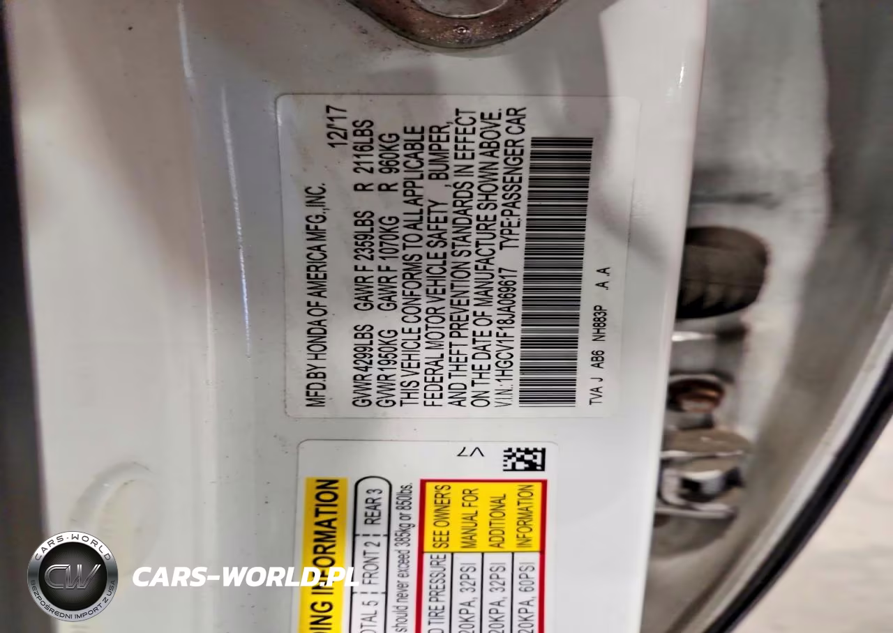 2018 Honda Accord Lx VIN:1HGCV1F18JA069617 - 12