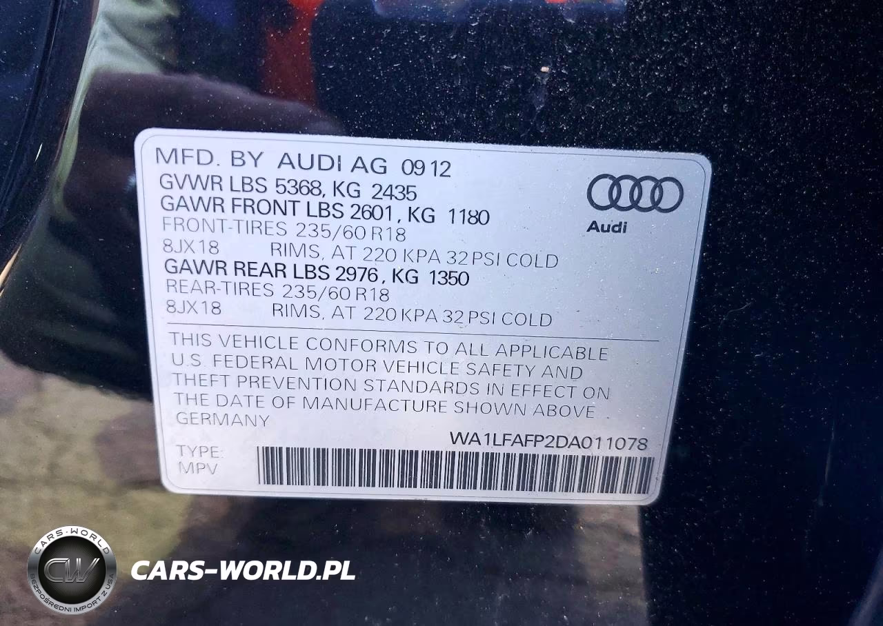 2013 Audi Q5 Premium Plus VIN:WA1LFAFP2DA011078 - 13