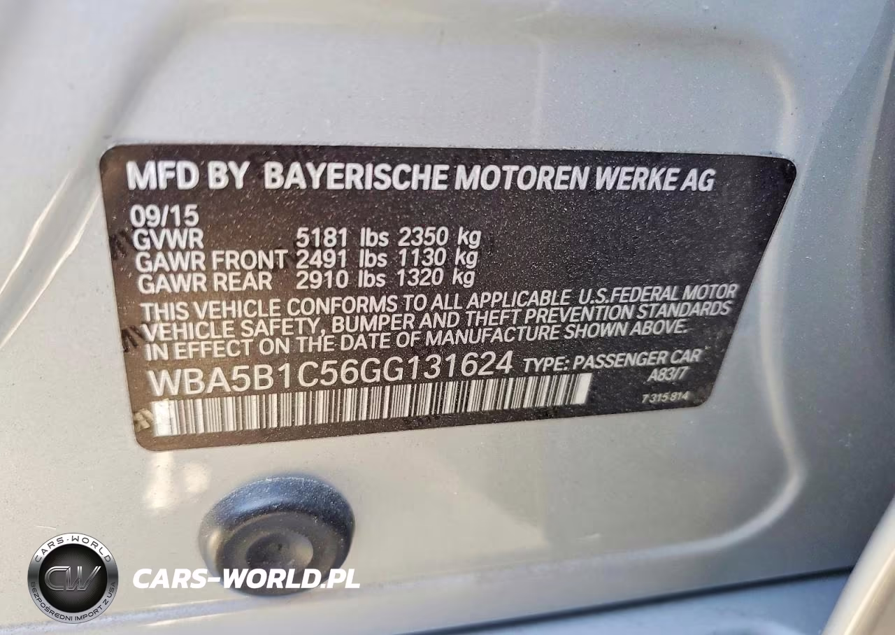2016 BMW 535 I VIN:WBA5B1C56GG131624 - 12