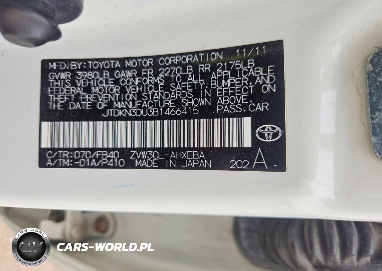 2011 Toyota Prius Two VIN:JTDKN3DU3B1466415 - 12