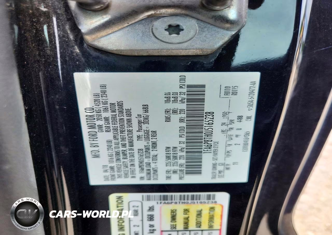 2018 Ford Mustang VIN:1FA6P8TH0J5165238 - 12
