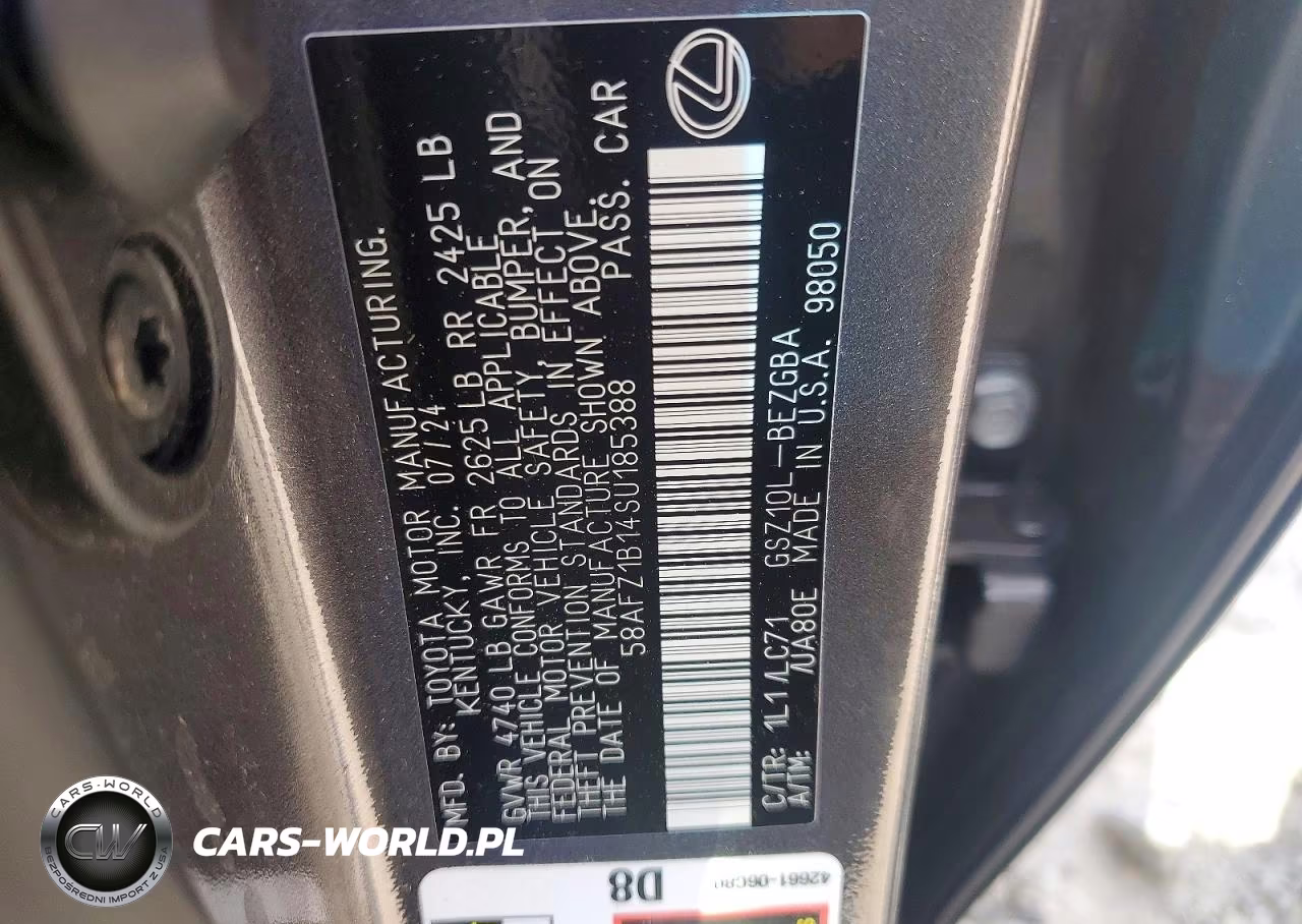 2025 Lexus Es 350 Ultra Luxury VIN:58AFZ1B14SU185388 - 12