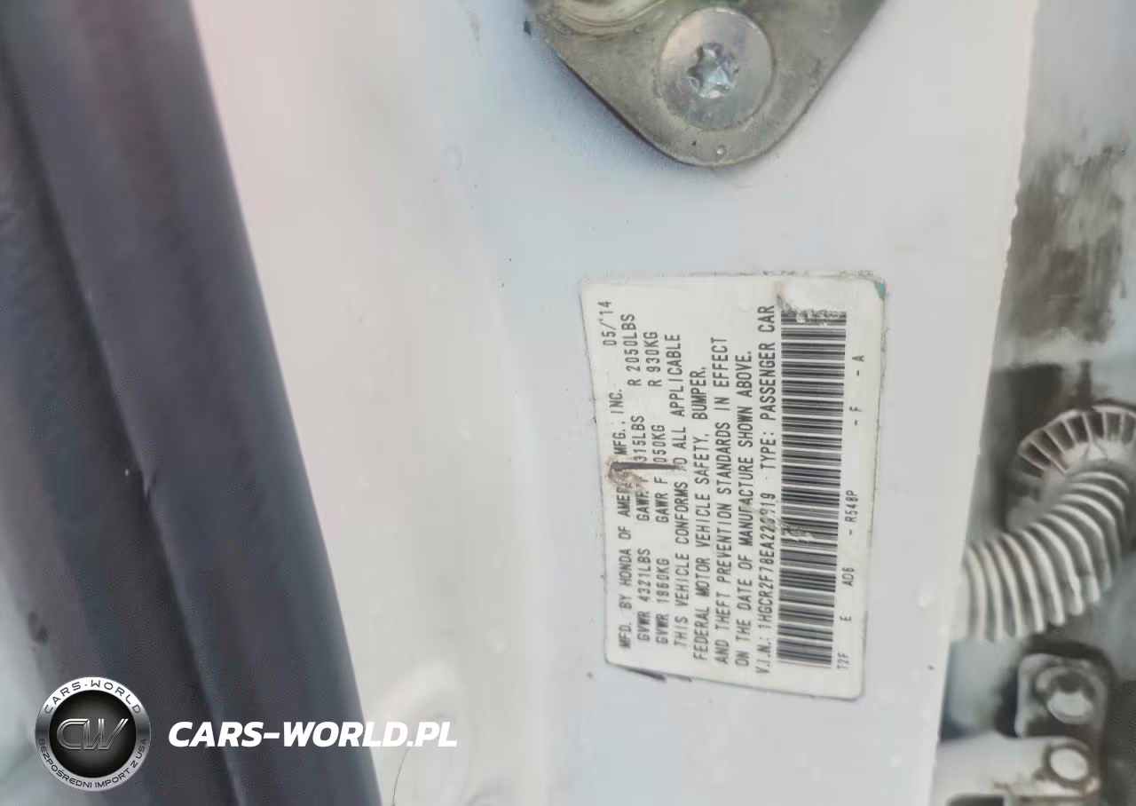 2014 Honda Accord Ex VIN:1HGCR2F78EA229919 - 12