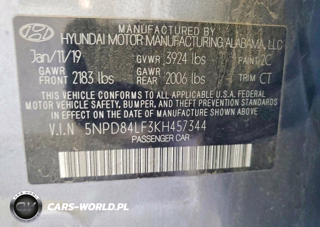2019 Hyundai Elantra Sel VIN:5NPD84LF3KH457344 - 12