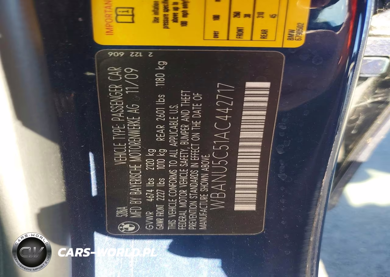 2010 BMW 528 I VIN:WBANU5C51AC442717 - 13