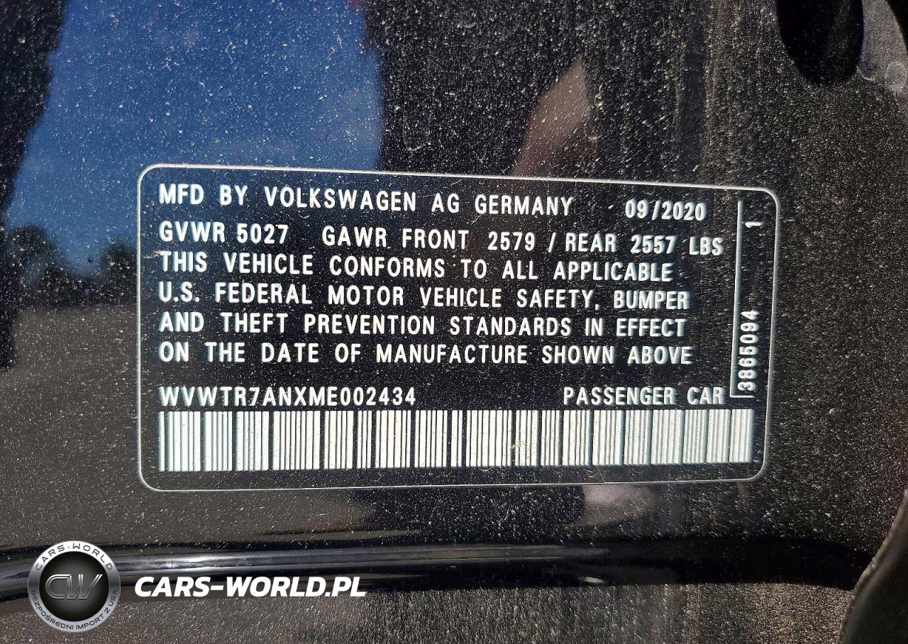 2021 Volkswagen Arteon Sel Premium R-Line VIN:WVWTR7ANXME002434 - 13