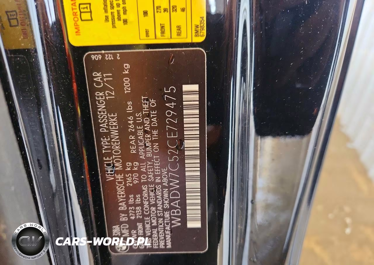 2012 BMW 328 I Sulev VIN:WBADW7C52CE729475 - 13